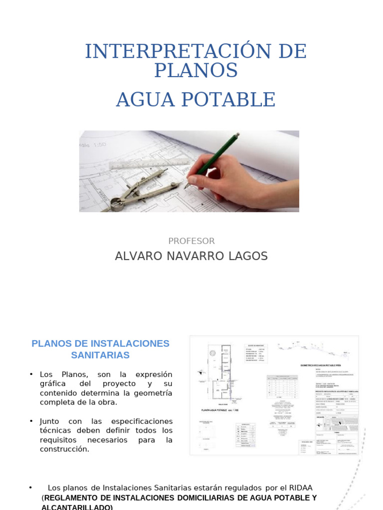 Planos de Instalaciones de Agua Potable | PDF | Tubería (transporte de ...