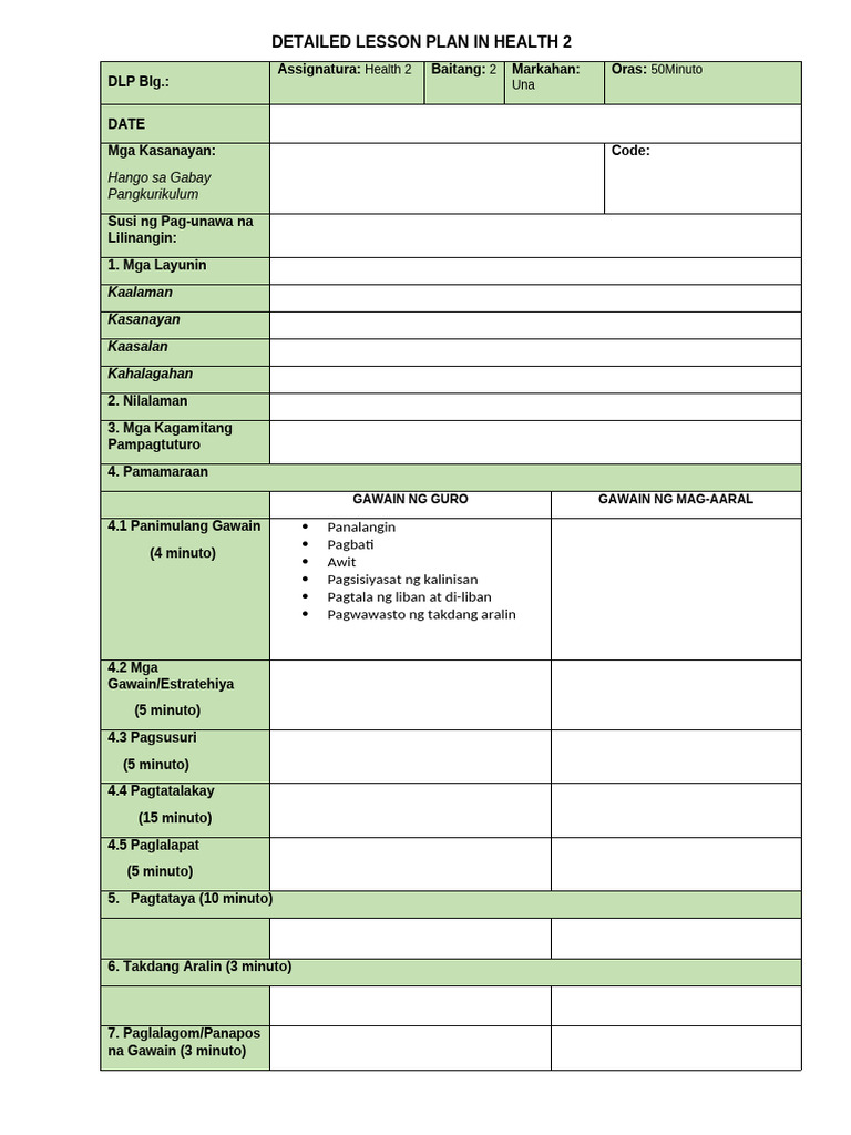 Lesson Plan Format | PDF