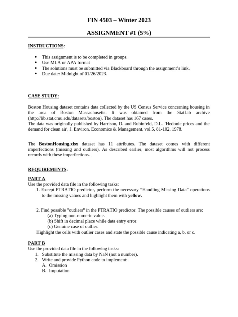 Group Assignment #1 | PDF