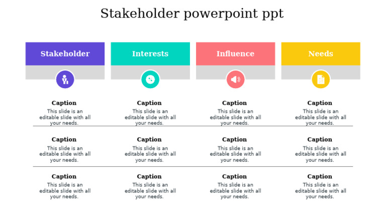 Editable Stakeholder PowerPoint Slide | PDF