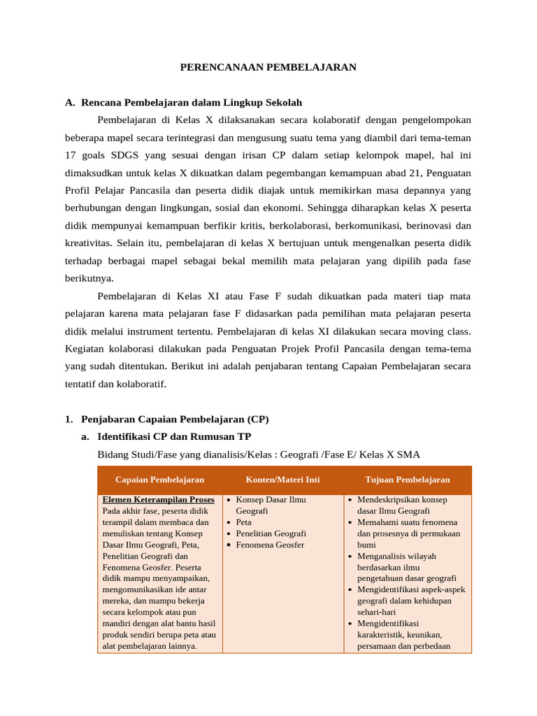 Perencanaan Pembelajaran Pdf