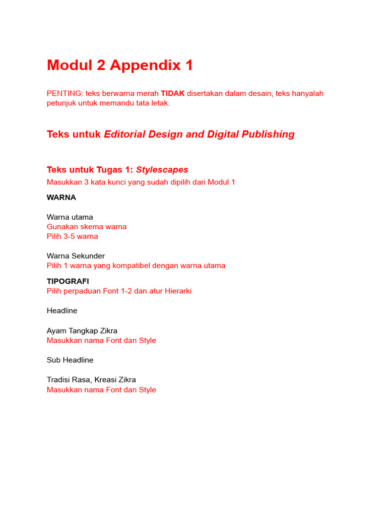 Modul 2 Appendix 1 | PDF