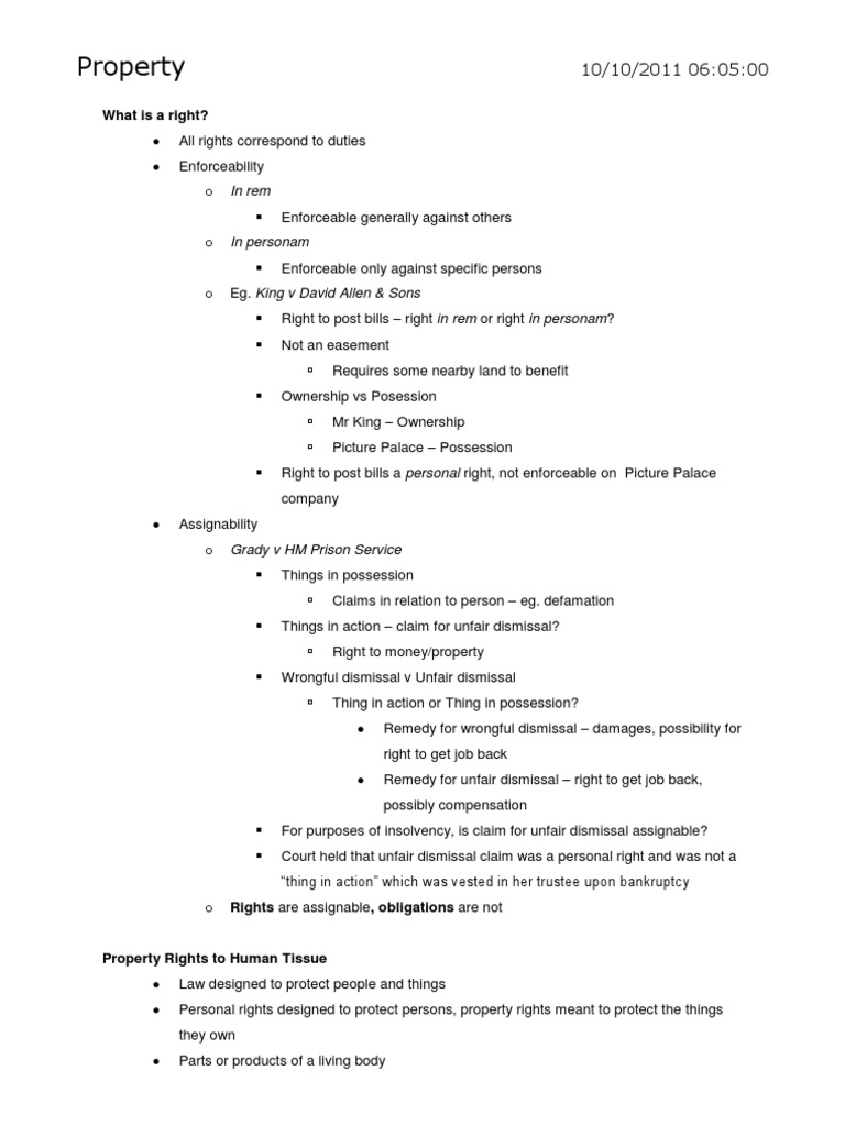 Term 1 Property Notes | PDF | Concurrent Estate | Lease