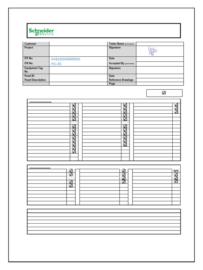 LV Switchgear Panel Test Certificate | PDF