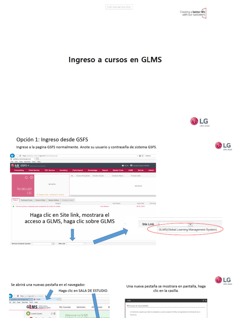 Ingreso y recuperación en GLMS | PDF | Contraseña | Informática