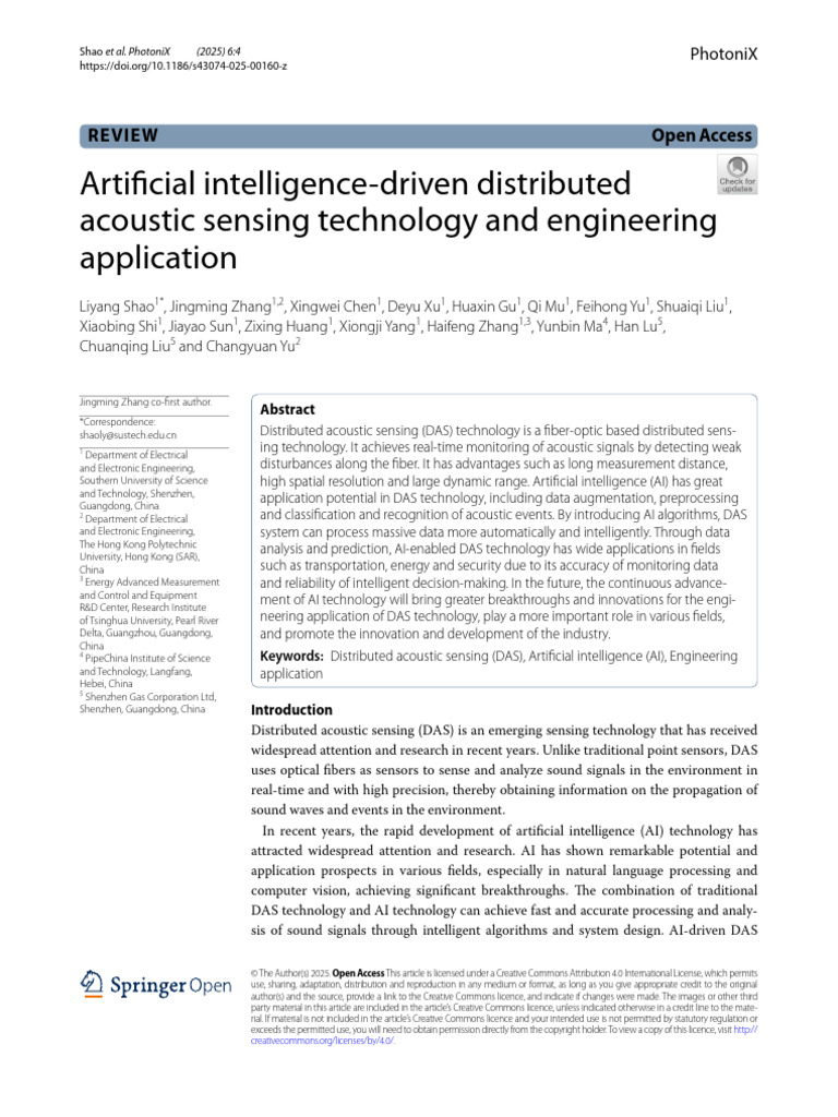AI-Enhanced Distributed Acoustic Sensing | PDF | Machine Learning ...