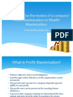 Should Companies Prioritize Profit or Wealth Maximization