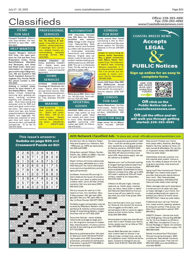 Weekly Classified Ads Overview | PDF