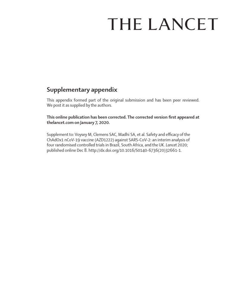 Supplementary Appendix1 | PDF | Serology | Medicine
