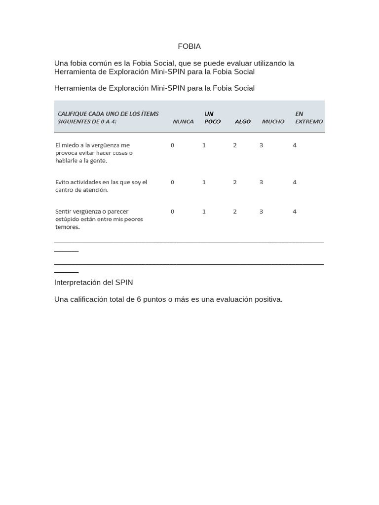 FOBIA | PDF