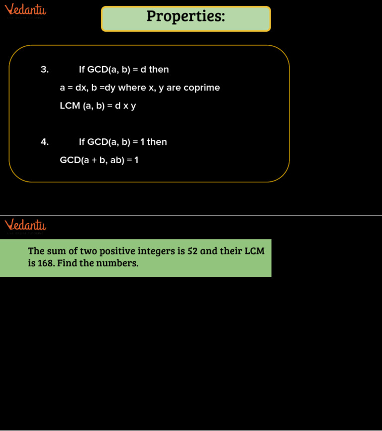 GCD and LCM Properties Explained | PDF