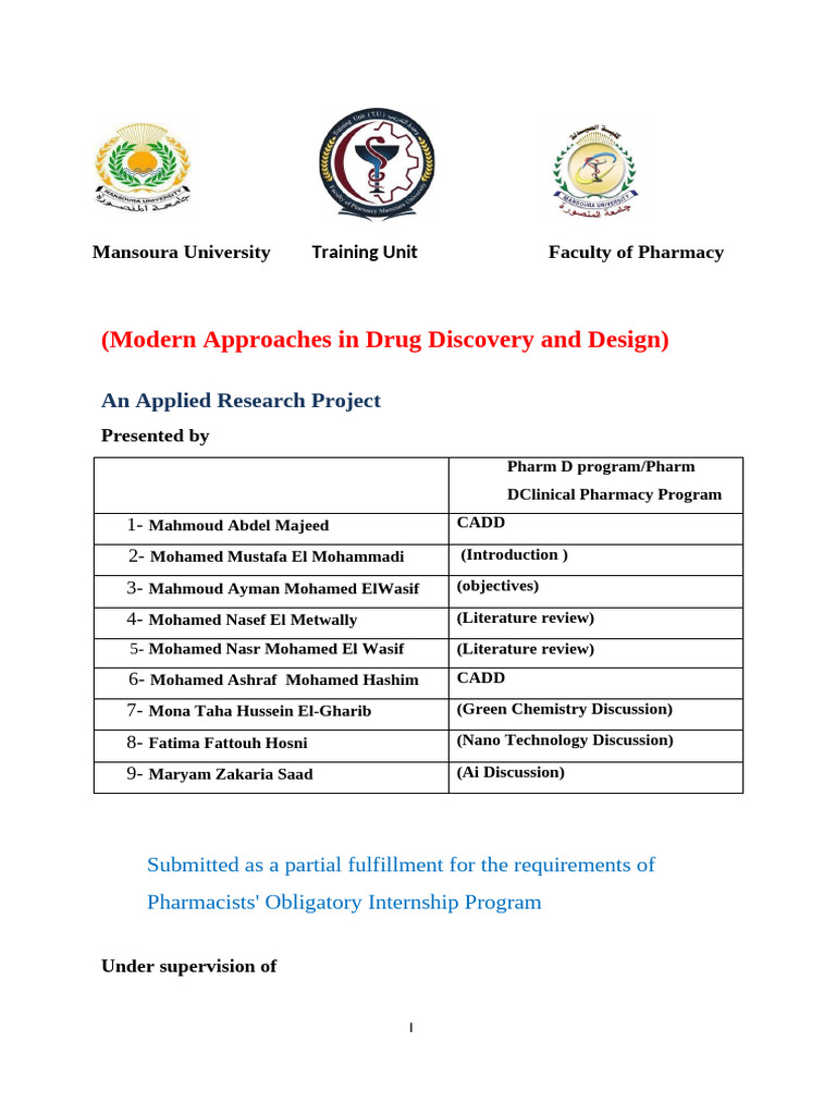 Modern Drug Discovery - Project Edit 4 | PDF | Quantitative Structure ...
