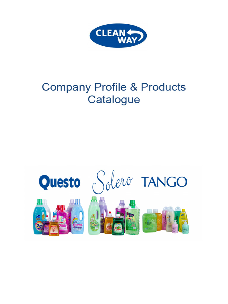 Cleanway Company Profile - Product Catalogue - EN | PDF | Bleach | Shampoo