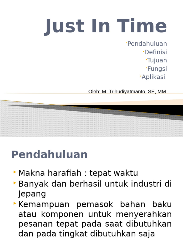 Just in Time | PDF