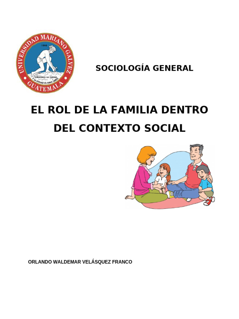 Rol de la familia en la sociedad actual | PDF | Familia | Parentesco