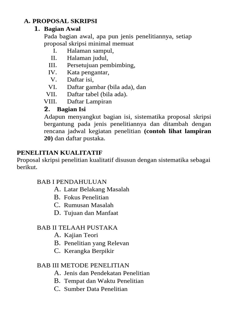 Panduan Proposal dan Skripsi Penelitian | PDF