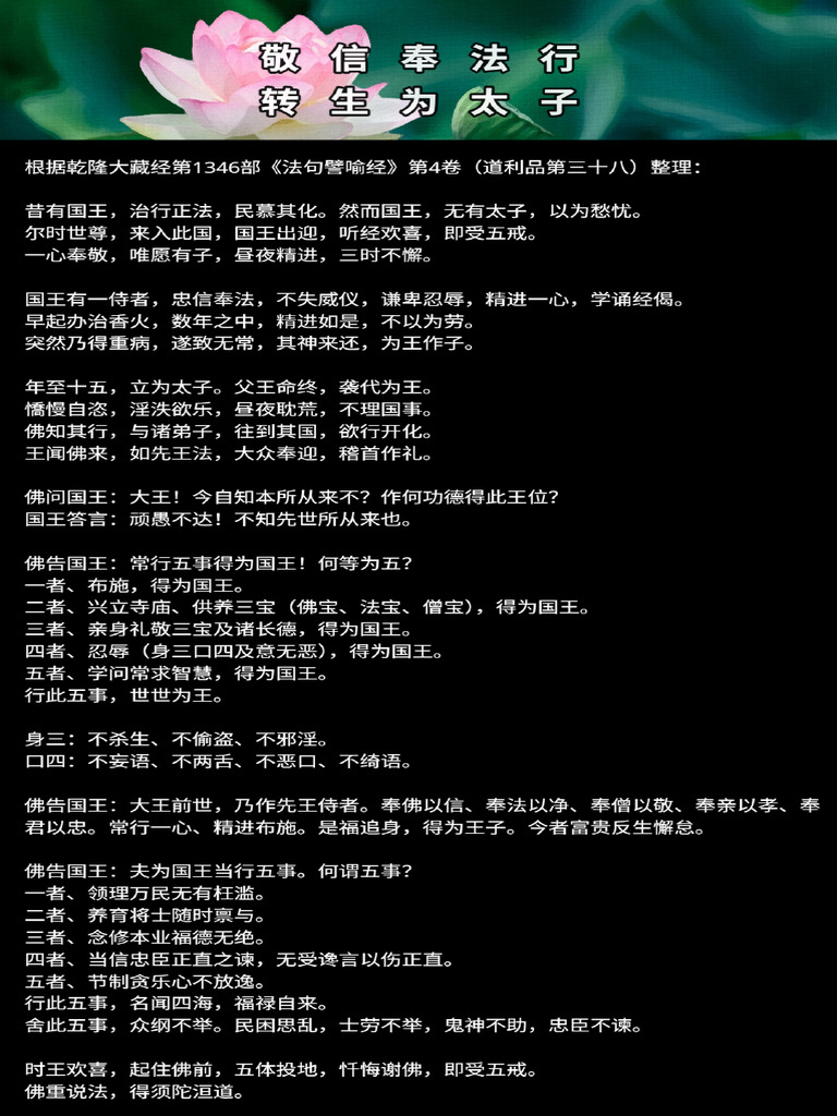敬信奉法行 转生为太子 | PDF