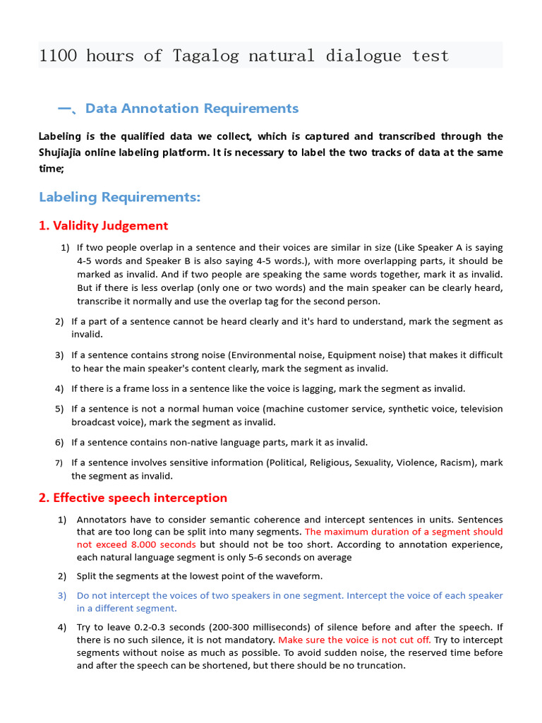 Tagalog Dialogue Annotation Guide | PDF | Punctuation | Word