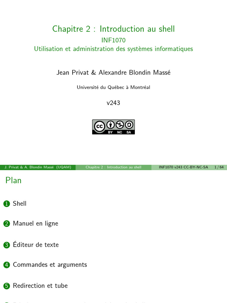 Introduction au Shell et Terminal | PDF | Terminal informatique | Unix