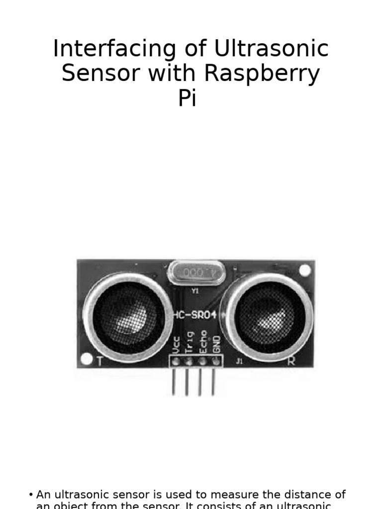 Ultrasonic Sensor Setup with Raspberry Pi | PDF