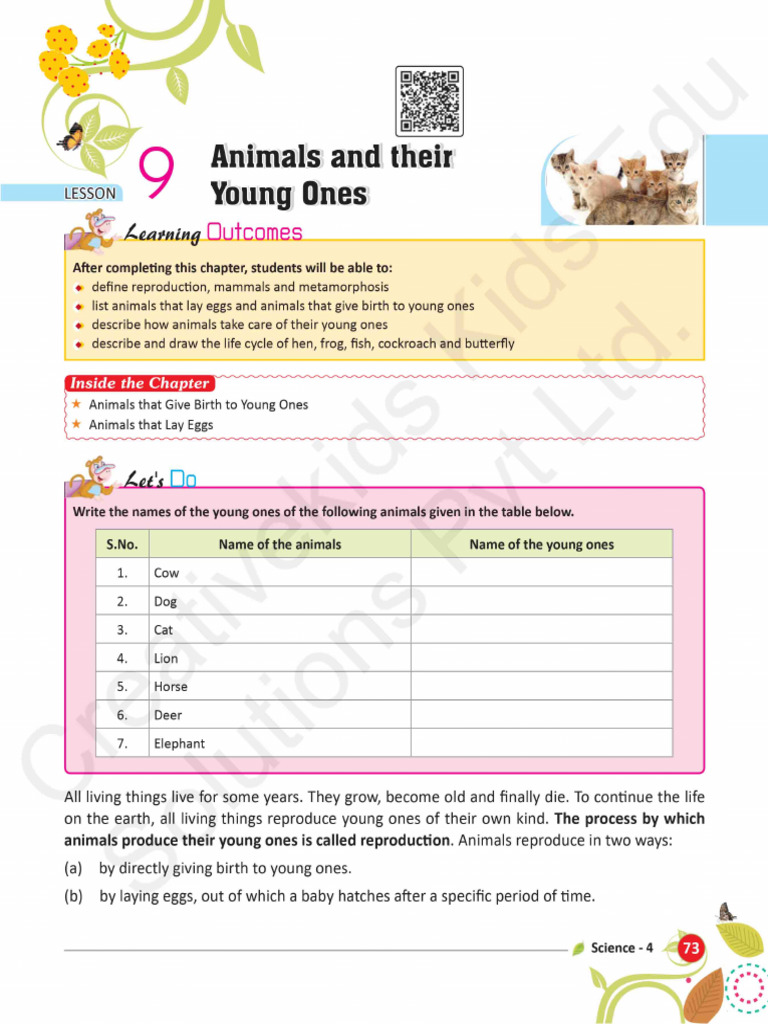 Science 9 Animals and Their Youg Ones | PDF