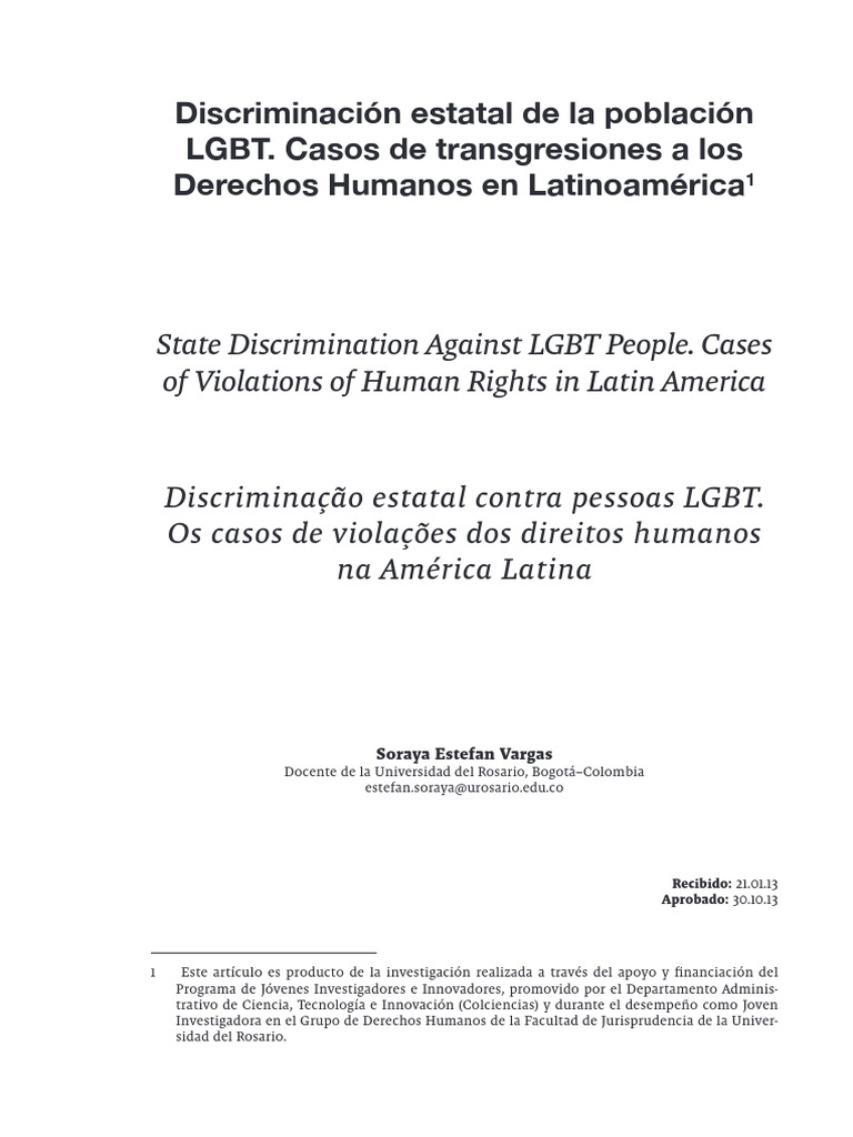 Discriminación estatal LGBT en Latinoamérica | PDF | Adopción ...