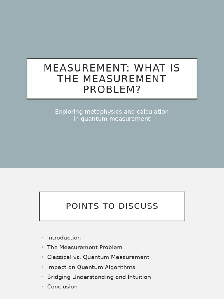 Understanding Quantum Measurement Issues | PDF