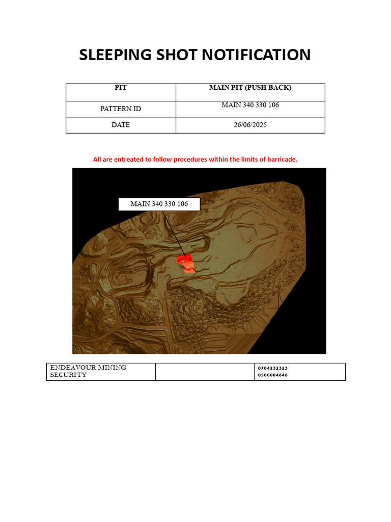 Sleeping Shot Procedure Notification | PDF