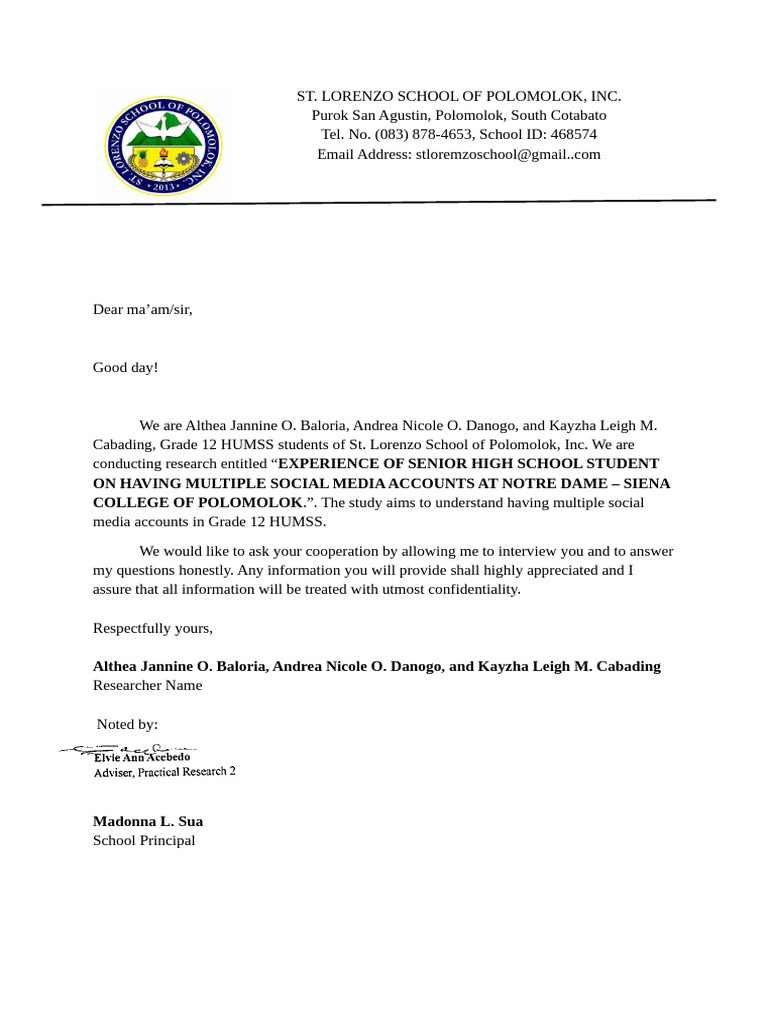 Letter | PDF