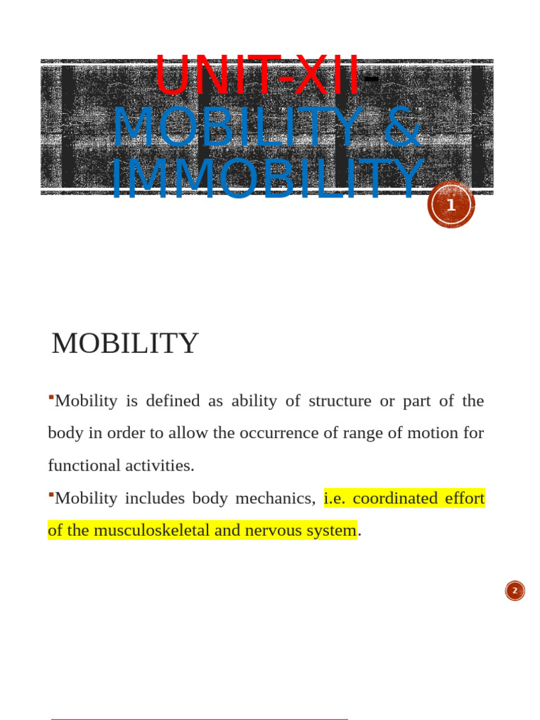 Understanding Mobility and Immobility | PDF | Anatomical Terms Of ...