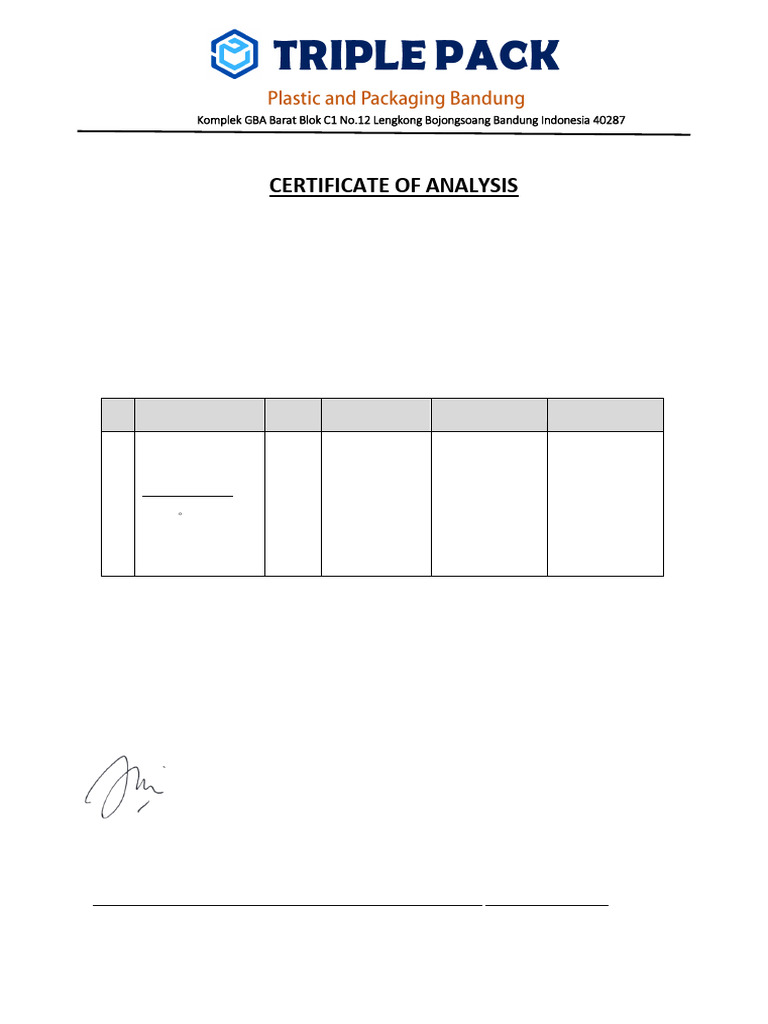 COA PVC 210 MM | PDF