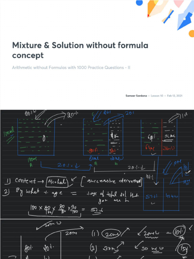 Mixture Solution Without Formula Conc | PDF