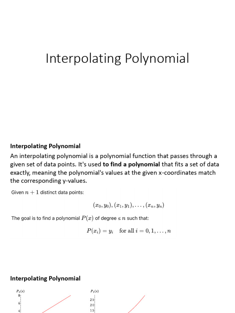 Understanding Interpolating Polynomials | PDF | Interpolation | Finite ...