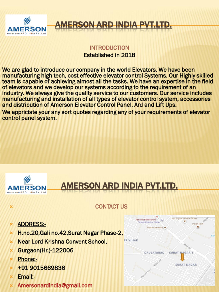 Amerson ARD Elevator Control Systems | PDF | Power (Physics ...