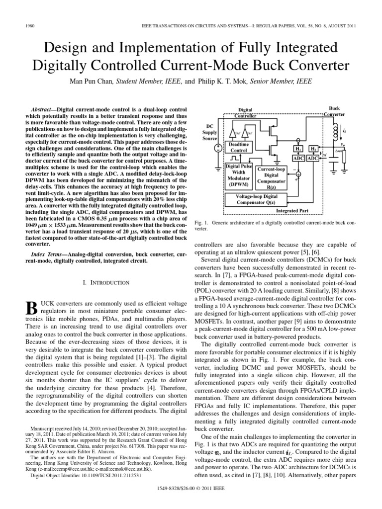 Design and Implementation of Fully Integrated Digitally Controlled ...
