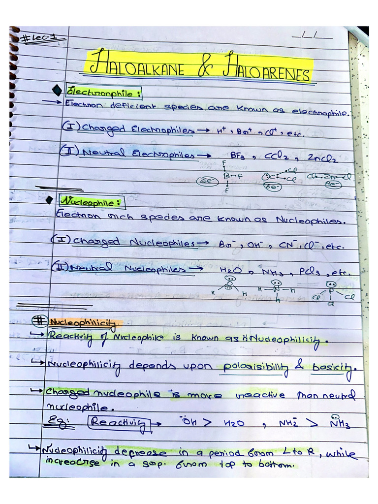 Haloalkanes & Haloarenes PW Notes | PDF