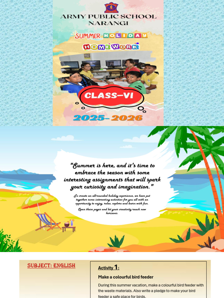 Creative Summer Assignments Guide | PDF