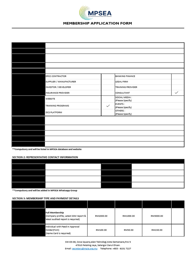 MPSEA Membership Application Guide | PDF