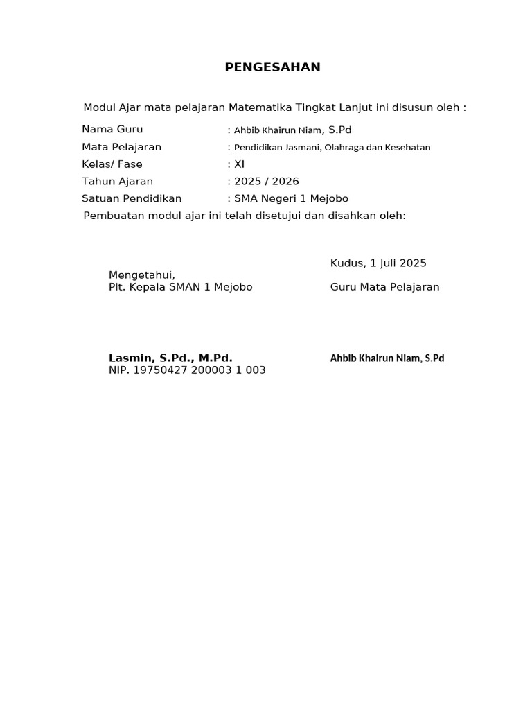 Modul Ajar Matematika Kelas XI | PDF
