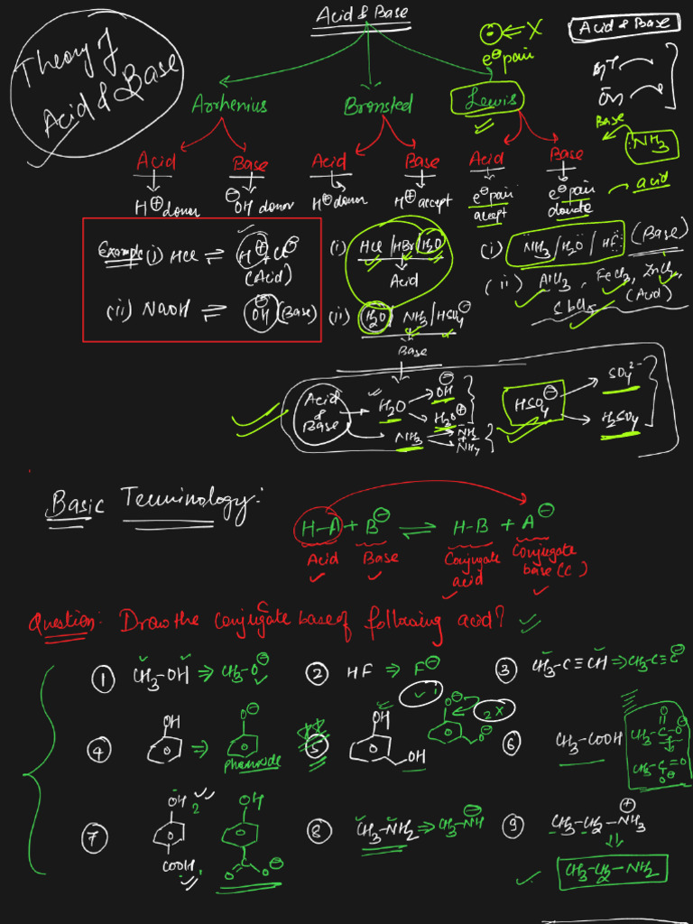 JEE Acid, Base, Differential Extraction, Reaction and Effect of PH | PDF