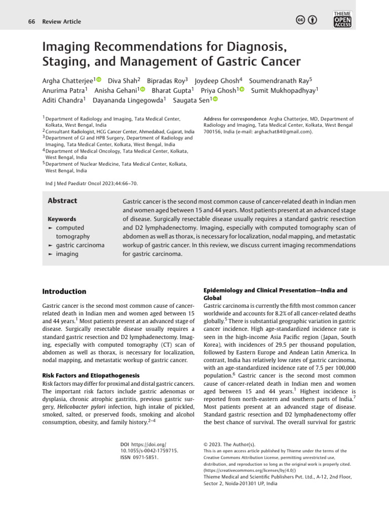 Imaging Recommendations For Diagnosis, Staging, and Management of ...