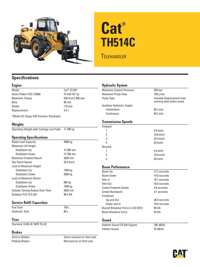TH514C | PDF | Horsepower | Land Vehicles