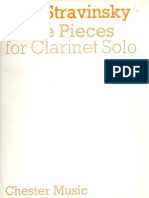 Stravinsky, Igor - Three Pieces For Clarinet Solo