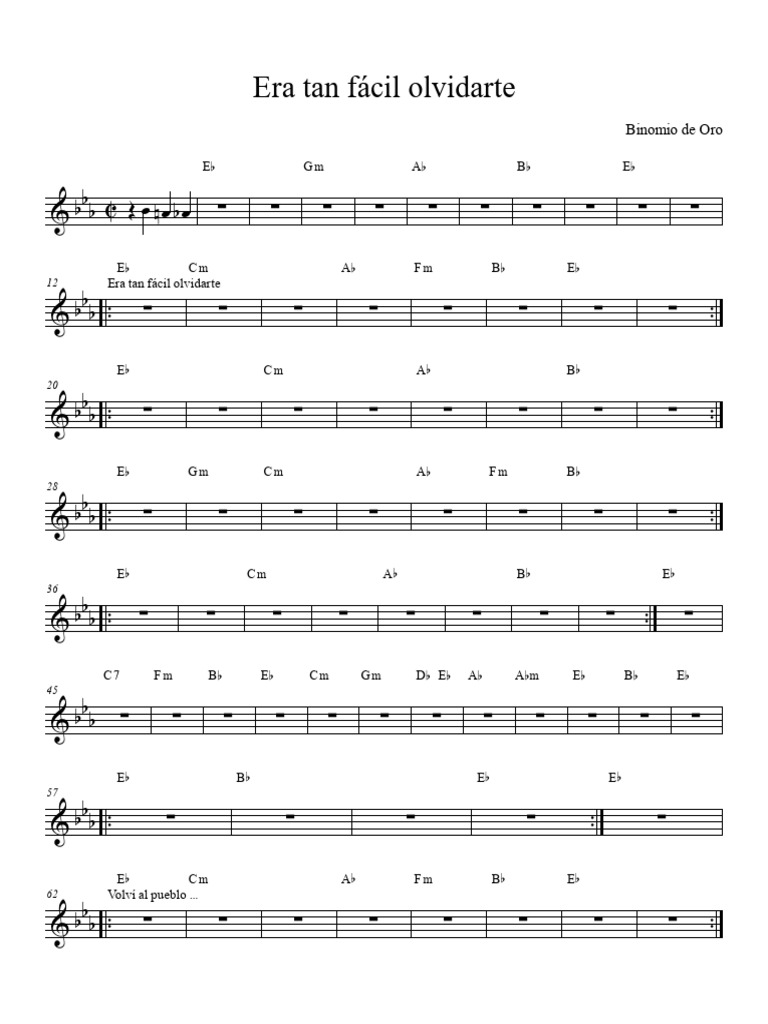 Era Tan Fácil Olvidarte Binomio De Oro Pdf