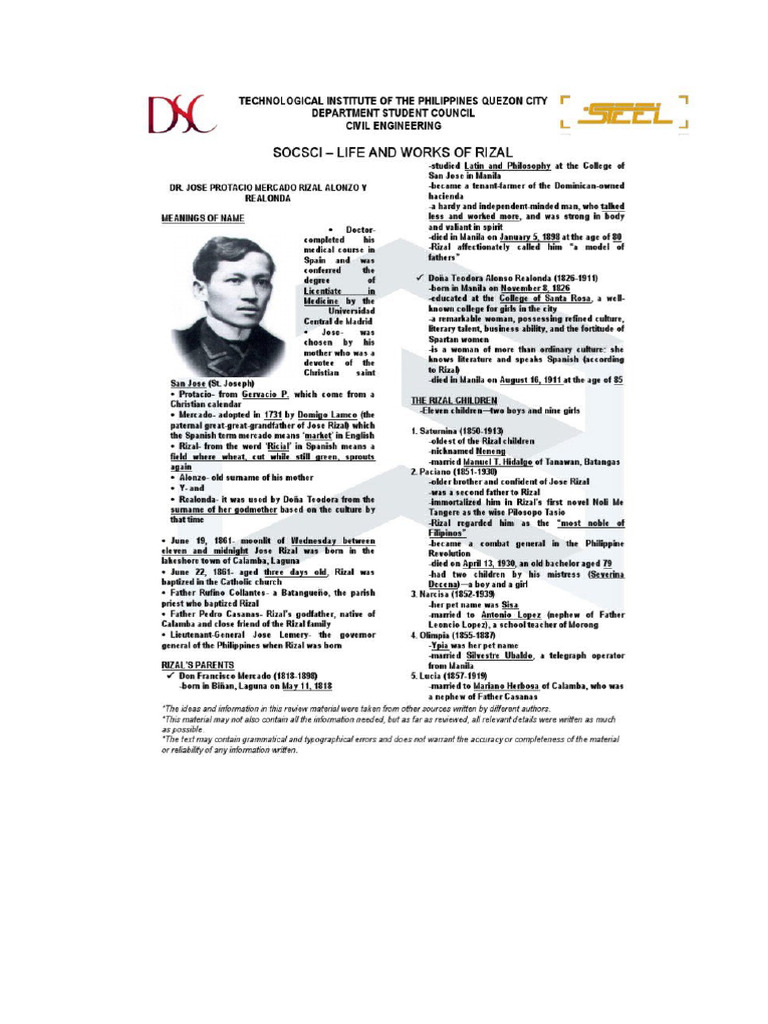 Rizal 1 | PDF