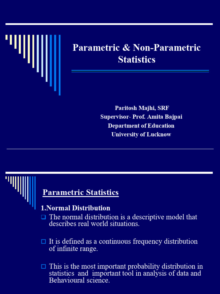Parametric & Non Parametric Statistics | PDF | Statistics | Probability ...