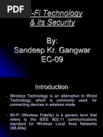 Wi-Fi Technology & Its Security: By: Sandeep Kr. Gangwar EC-09