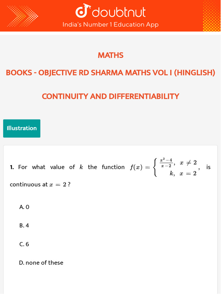 Continuity and Differentiability in Functions | PDF | Function ...