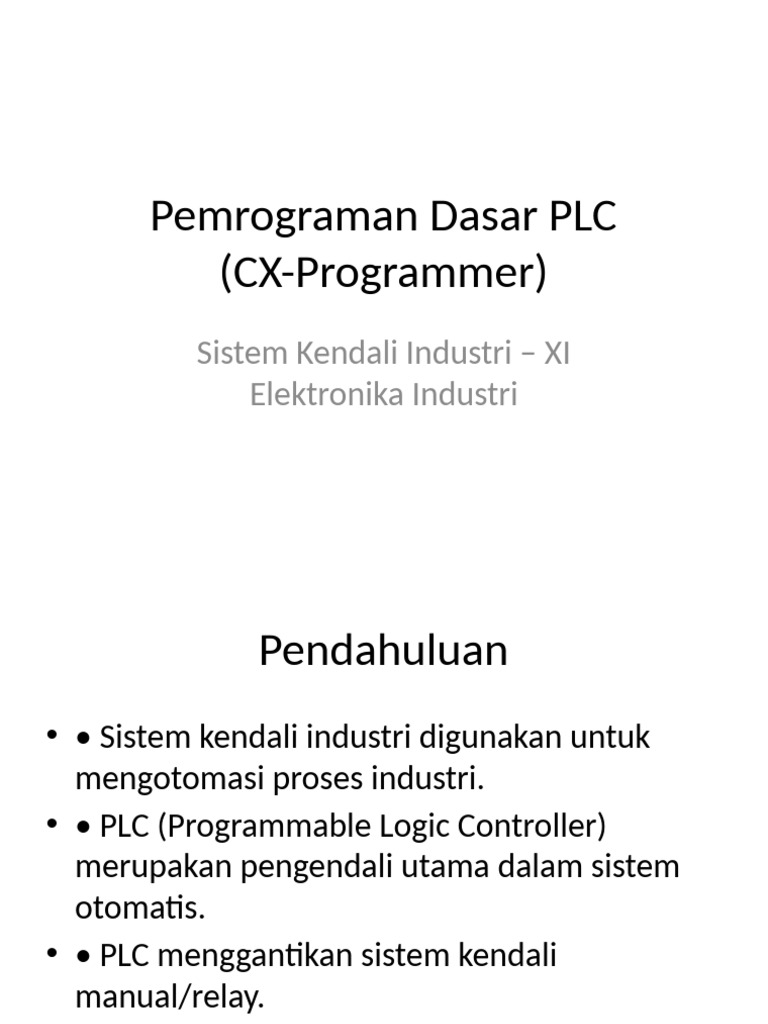 Panduan Pemrograman PLC dengan CX-Programmer | PDF
