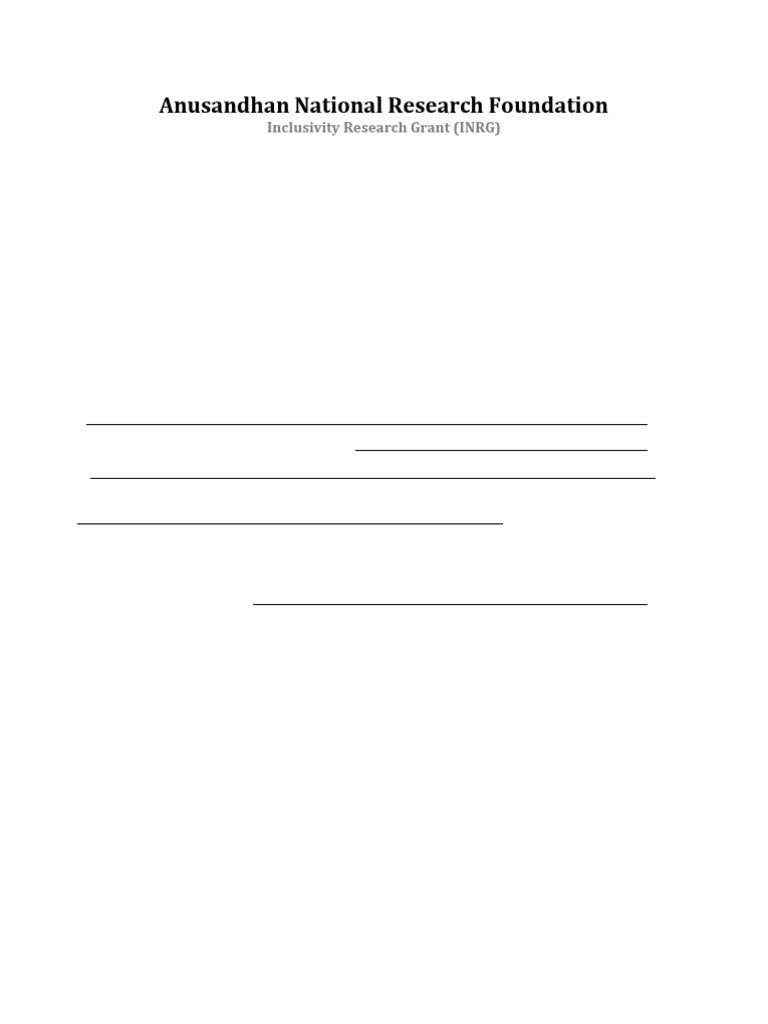 INRG Research Proposal Certification | PDF